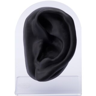 Black Practice Ear on Acrylic Stand, 8x13cm, BK - (as long as stocked)