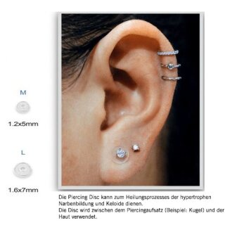 Sterile Medical Silicone Piercing Discs 2 pieces