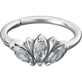 Hinged Ring Marquise Cluster Setting 1.2mm - handpolished