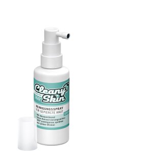 Cleany Skin Piercing Spray punktuelle Benetzung, 50 ml (Reinigungsspray für Piercings) Multi Language (DE, EN, FR. IT, ESP, TUR, etc.)