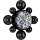 Black PVD Titan Cluster Internal Micro #12 Aufsatz gesetzt mit Crystals, mit 0.8mm Innengewinde