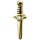Int. Gold Stahl Schwert Aufsatz 40 WH für 1.2mm Barbell/Labret/Mini-DA mit Premium Zirconia