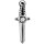 Int. Steel 8mm Sword Att. #40 -  for 1.2mm Barbell/Labret/Mini-DA w Premium Zirconia - handpolished