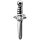 Int. Stahl 8 mm Schwert Aufsatz #40 -  für 1.2mm Barbell/Labret/Mini-DA mit Premium Zirconia - handpoliert