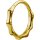 Hinged Bamboo 1.2x8mm Clicker, PVD Gold Steel