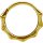 Hinged Bamboo 1.2x10mm Clicker, PVD Gold Steel