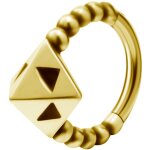 Tribal Look 1.2x10mm Clicker, PVD Gold Steel - (as long as stocked)