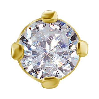 18K Gold Attachm. Jew. 1.5 mm WH w Lab Created Diamonds for 0.5mm TL