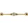 Gold External #04 1.6mm Steel Industrial Barbell w Cubic Zirconia Setting and balls - (as long as stocked)