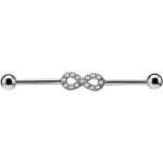External #02 1.6mm Stahl Industrial Barbell mit Cubic...