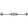 External #04 1.6mm Steel Industrial Barbell w Cubic Zirconia Setting and balls - (as long as stocked)