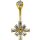 BBZX20DJBG Gold PVD Tappered Baguette Banana w Cubic Zirconia - (as long as stocked)