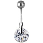BBZX26 Solitaire Banana w Cubic Zirconia - (as long as...