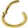 Gold PVD Steel Rook Oval Hinged Clicker 1.2mm - OHC01BG - round profile
