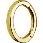 Gold PVD Steel Rook Oval Hinged Clicker 1.2mm - OHC02BG - square profile