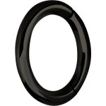 Black PVD Stahl Rook Oval Hinged Clicker 1.2mm - OHC01BK - rundes Profil - (nur solange der Vorrat reicht)