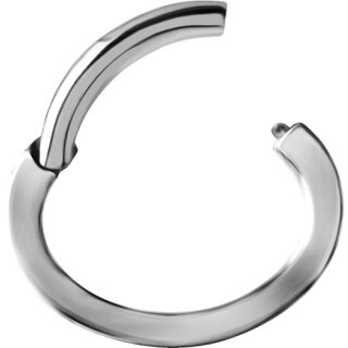 Stahl Rook Oval Hinged Clicker 1.2mm - OHC02 - kantiges Profil