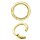 Hinged Gold Titan Ring (Segment Optik) - handpoliert