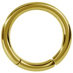 Hinged Ring 18K Gold Clicker (Segment Optik) 0.8 / 1.0 / 1.2 / 1.6 / 2.0mm