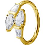 G18K Gold Jew. Hinged Conch Ring/Clicker 1.2 mm w Premium...