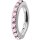 Nickelfrei Belly Hinged Oval Ring #01 1.6mm, mit Premium Zirconia - handpoliert