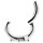 Nickelfrei Belly Hinged Oval Ring #06 1.6x08mm, mit WH Premium Zirconia - handpoliert