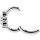 Nickelfree Belly Hinged Oval Ring #10 1.6mm, w Premium Zirconia - handpolished