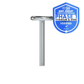 fleXternal titanium labret stud 4 mm disc, 1.2 mm thickness (for 0.8 mm, 0.9 mm internal thread and threadless) (Made in Germany) - (as long as stocked)