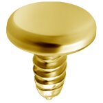 18K gold internal mini disc 0.8 mm thread for 1.2 mm...