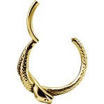 Conch Snake 1.2x10mm Clicker, PVD Gold Stahl