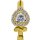 G18K Gold Internal Attachm. #44 Heart & Sword w Premium Zirconia for 1.2 mm Internal Jewellery