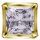 18K Gold Internal Attachm. #SQ w Princess Cut Premium Zirconia for 1.2 mm Internal Jewellery