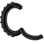 Nickelfrei Belly Hinged Oval Ring #01 Schwarz PVD 1.6mm, mit Premium Zirconia - handpoliert - (nur solange der Vorrat reicht)