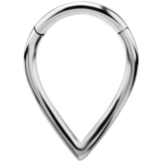 Nickelfrei Hinged V-förmiger Clicker-Ring, 1.2mm