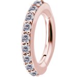 Nickelfree Belly Hinged Oval Ring #01 Rosegold PVD 1.6mm,...