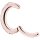 Nickelfree Belly Hinged Oval Ring #01 Rosegold PVD 1.6mm, with Premium Zirconia - handpolished