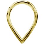 Nickelfree Hinged V-Golden Clicker-Ring, 1.2mm