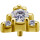 18K Gold Internal Attachm. #72 w 0.8x5 mm Premium Zirconia for 1.2 mm Internal Jewellery