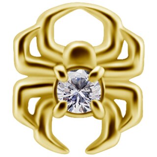 18K Gold Internal Spider Attachm. #74 w Premium Zirconia for 1.2 mm Internal Jewellery - (as long as stocked)