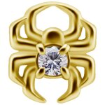 18K Gold Internal Spider Attachm. #74 w 0.8x6 mm Premium Zirconia for 1.2 mm Internal Jewellery - (as long as stocked)