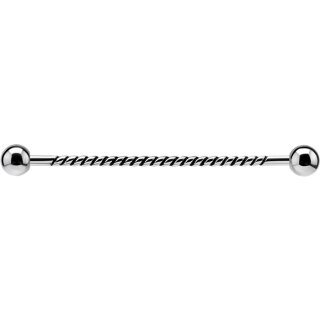 External #05 Twisted Rope 1.6mm Stahl Industrial Barbell und Kugeln (AA)