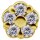 18K Gold Attachm. Jew. #06 Blume mit 3.0 mm Lab Created Diamonds für 0.5 mm TL
