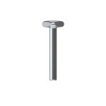 FleXternal titanium labret 4 mm t-plate - 1.2 mm stud with triangular plate (for M0.8 mm, US0.9 mm internal thread and push pin (TL)) - (made in Germany)