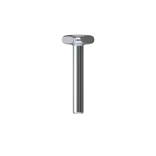 FleXternal titanium labret stud 1.2x08 mm - 4 mm triangular plate (for M0.8 mm, US0.9 mm internal thread and Push Pin (TL)) - (Made in Germany)