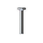 FleXternal titanium labret stud 4mm t-plate - 1.6 mm Stud with triangular plate (for M0.8 mm, US0.9 mm internal thread and Push Pin (TL)) - (made in Germany)