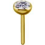 24K gold PVD titanium micro jewelry ball with premium...