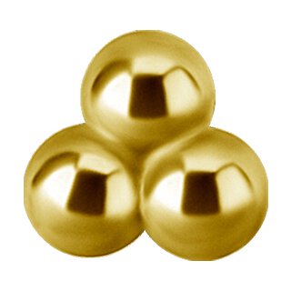 18K Gold Trinity Kugel gewindelos für 0.5x3.5mm TL