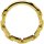 Gold Hinged Chain Style Clicker 1.2mm - handpoliert Stahl