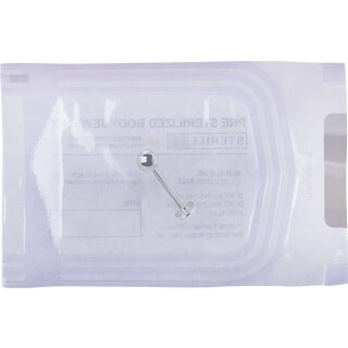 10xTitan threadless Labret 1.2 mm mit Kugel, steril (Einzelteile)