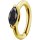 18K Gold Jew. Hinged Rook Ring/Clicker #05 1.2mm w Premium Zirconia